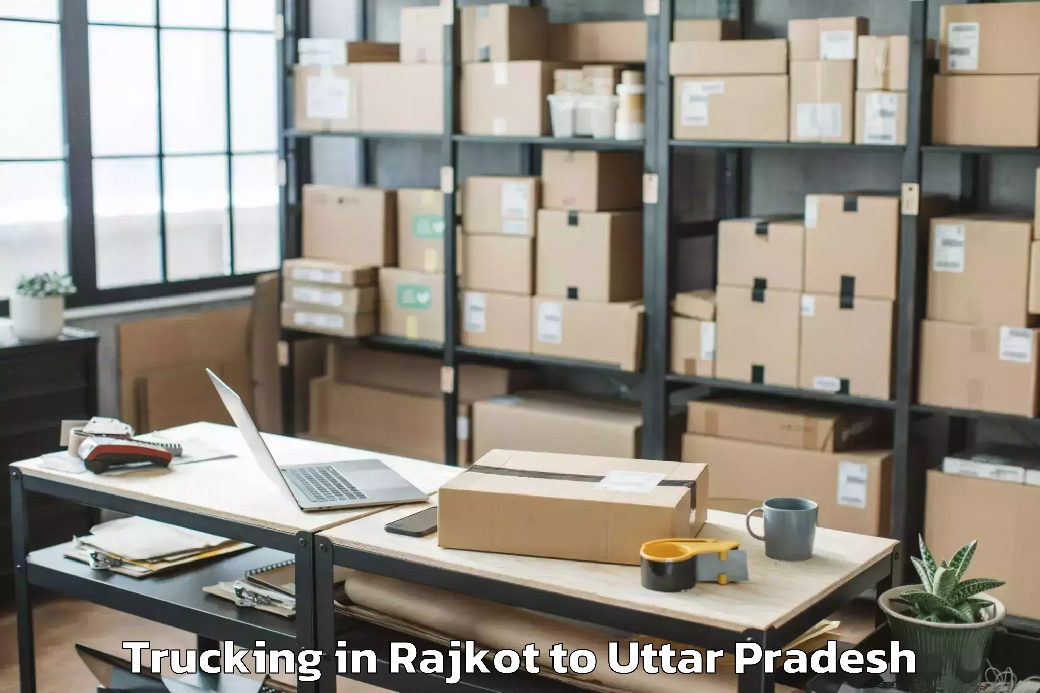 Hassle-Free Rajkot to Babrala Trucking